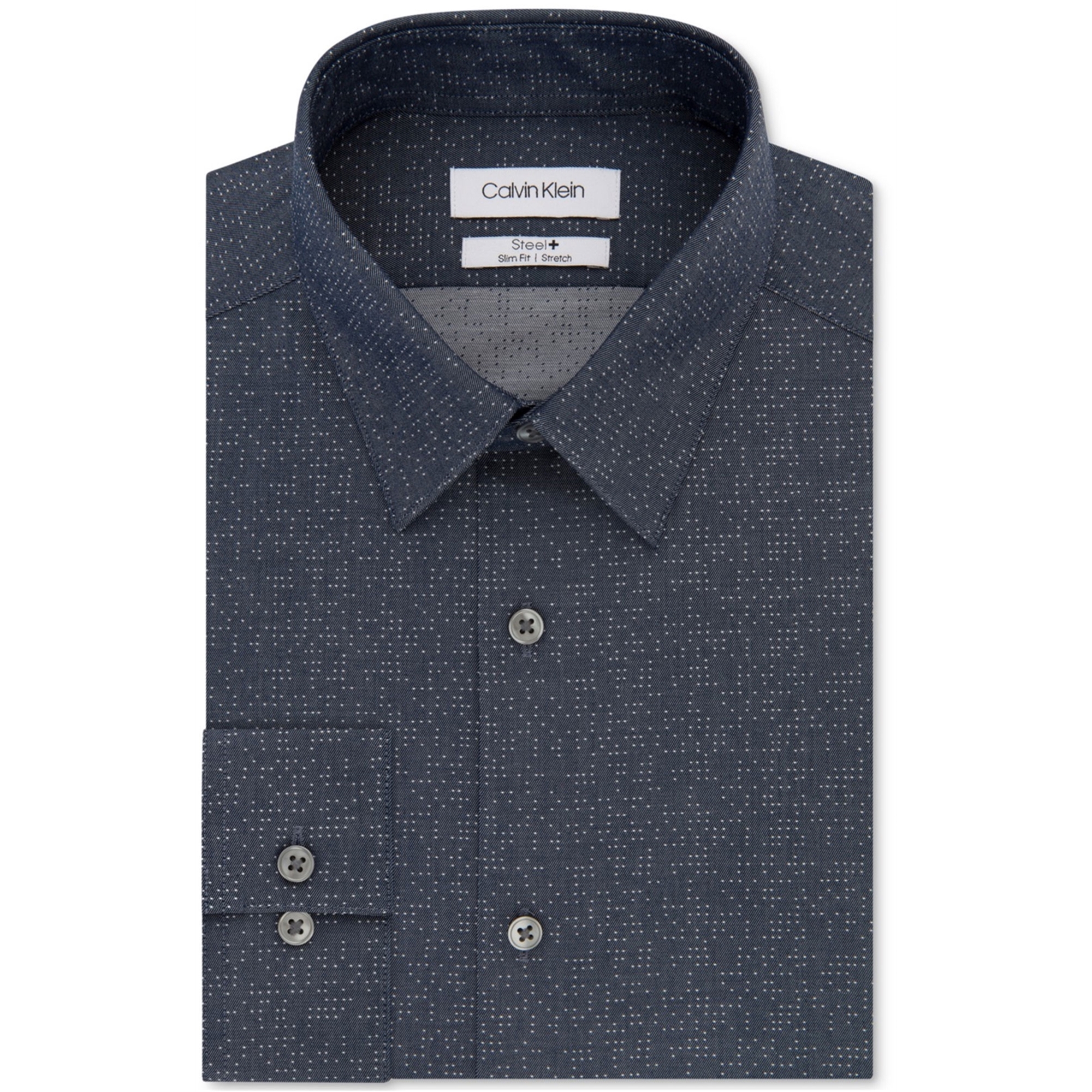 green emerald velvet dress Calvin Klein Poplin Stretch Slim Fit Iron Gate Shirt main image 0