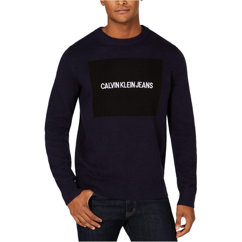 Calvin Klein Mens Logo Pullover Sweater Calvin Klein Mens Logo Pullover Sweater