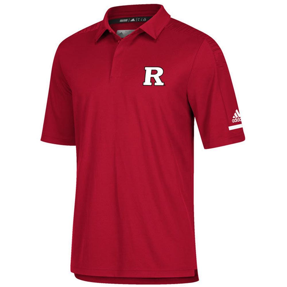 Adidas Mens Rutgers University Coach Rugby Polo Shirt