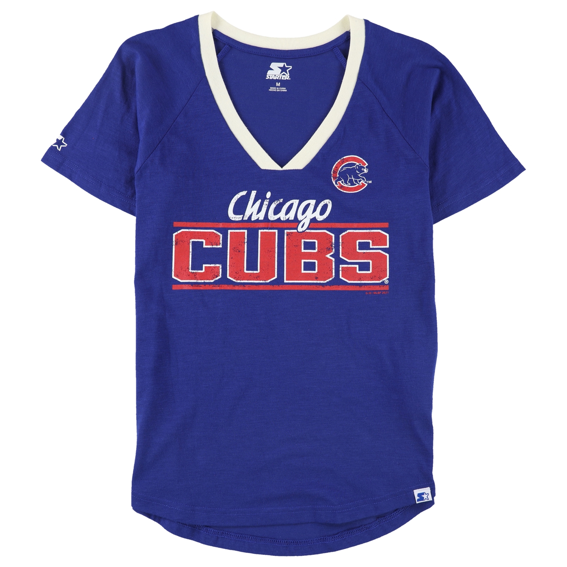 Starter Womens Chicago Cubs Logo Graphic T-Shirt