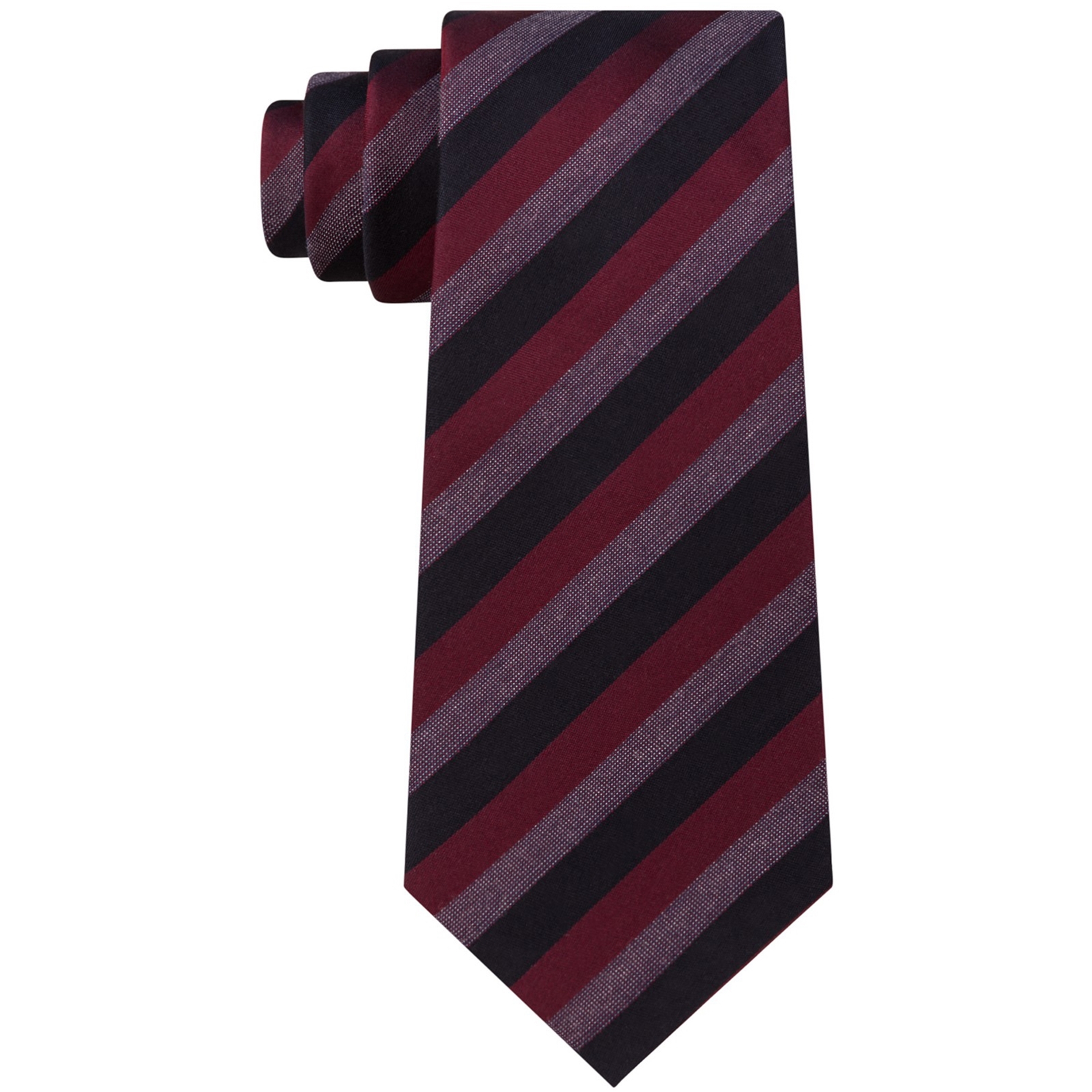 Kenneth Cole Mens Striped Self-Tied Necktie