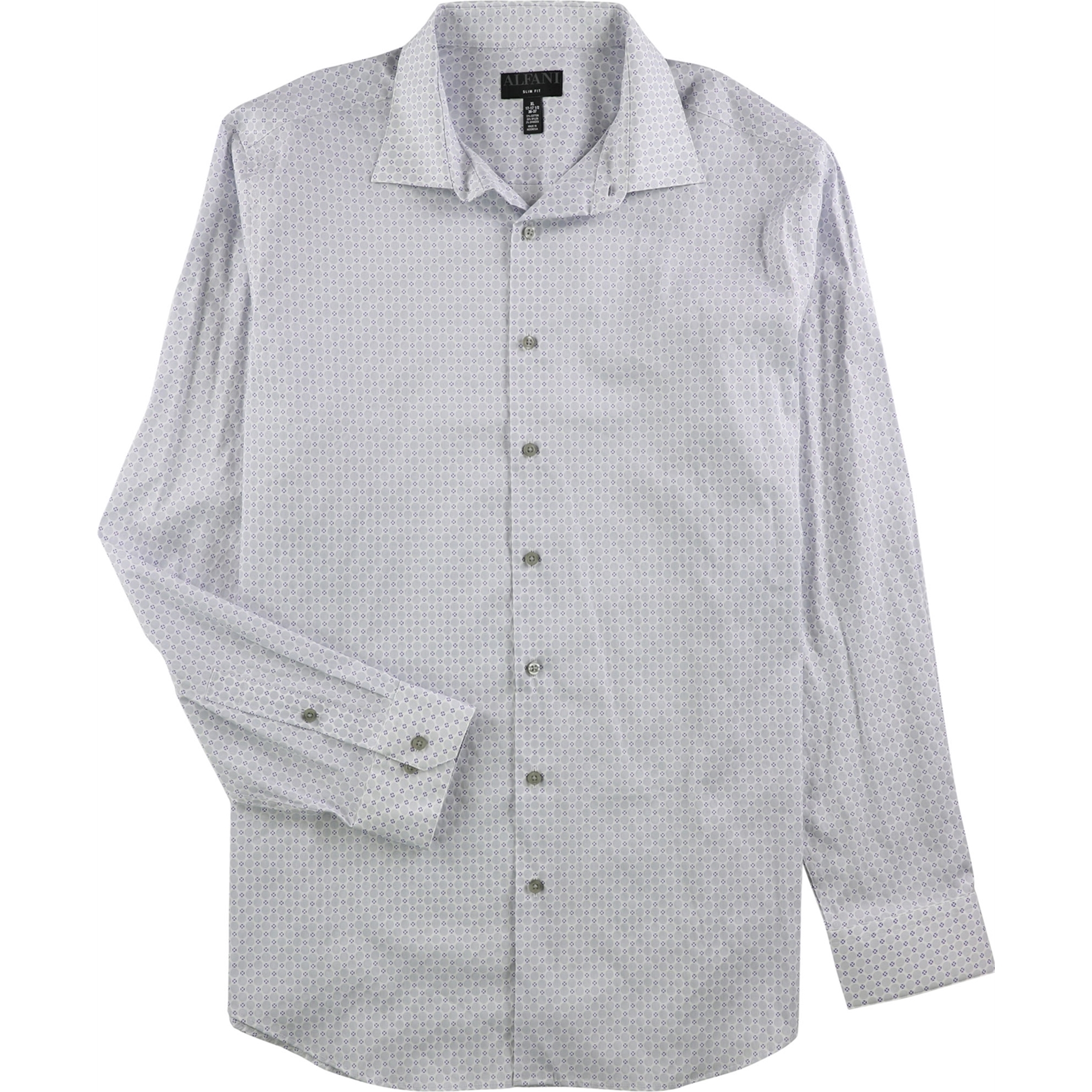 Alfani Mens Circle & Geometric Button Up Dress Shirt
