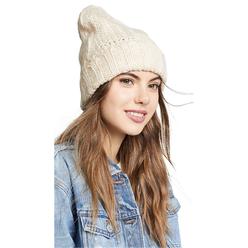 Free People Womens Cable Knit Beanie Hat