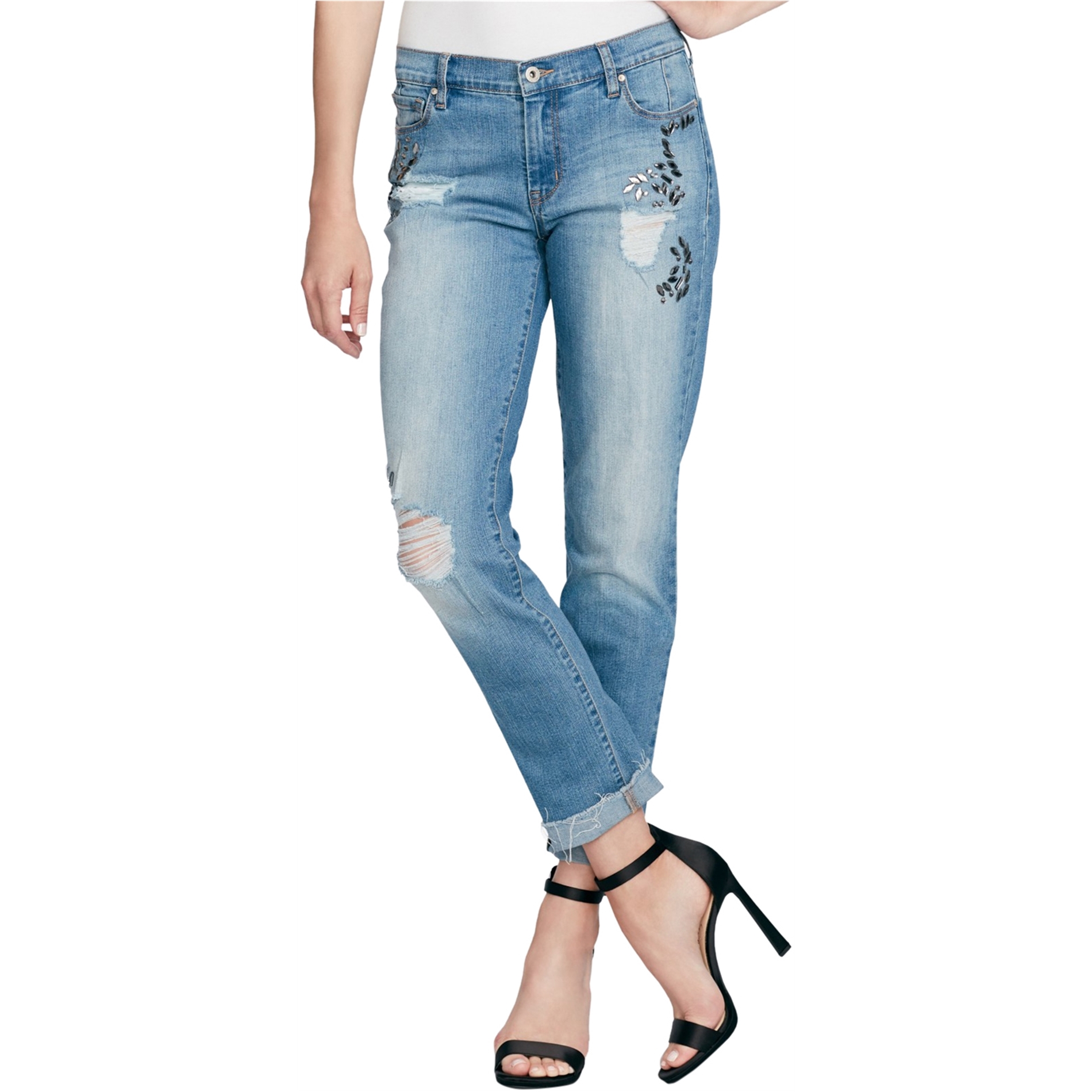 Jessica Simpson Womens Mika Best Friend Straight Leg Jeans