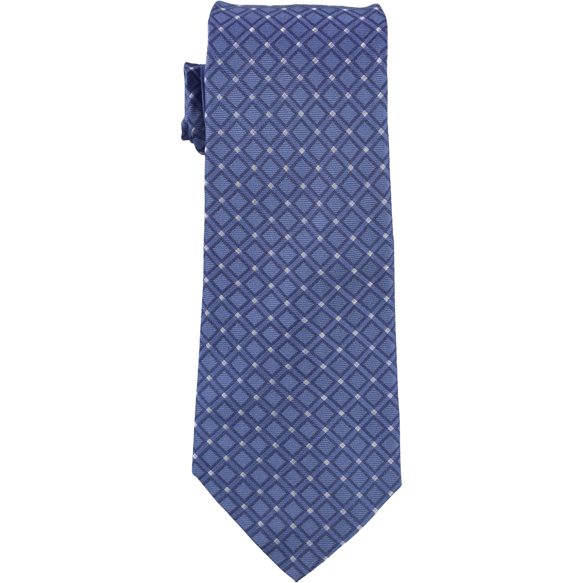 W.R.K Mens Blue Grid Self-Tied Necktie
