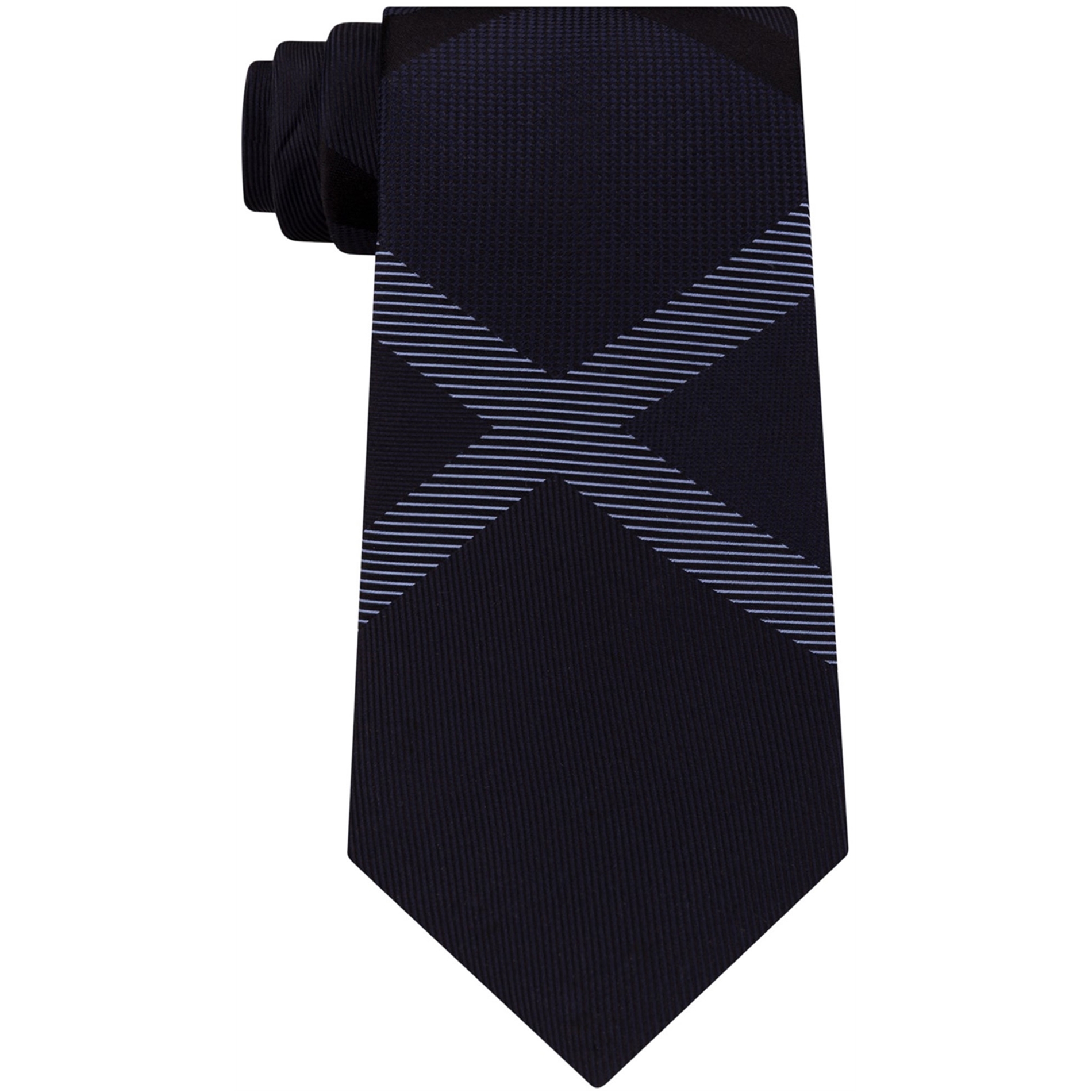 Kenneth Cole Mens Cross Panel Self-Tied Necktie