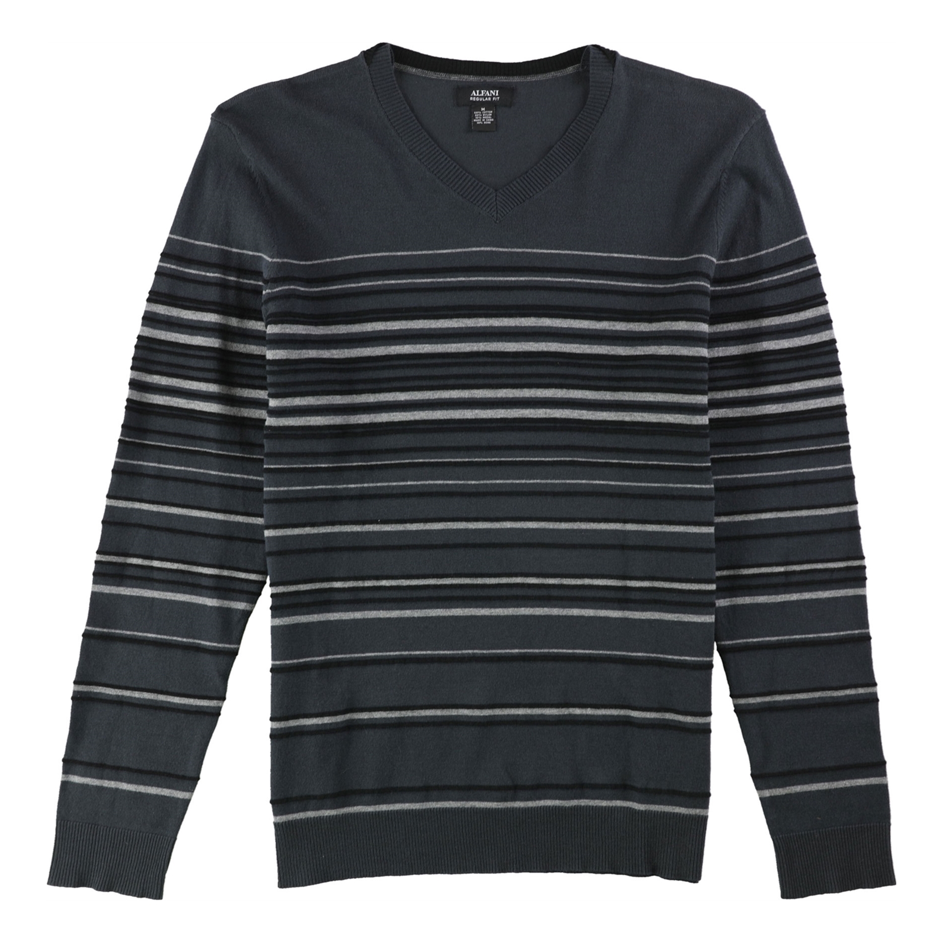 Alfani Mens Striped Knit Sweater