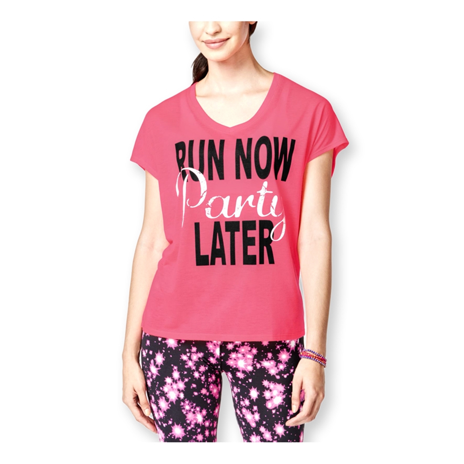Material Girl Girls Mesh-Back Running Graphic T-Shirt