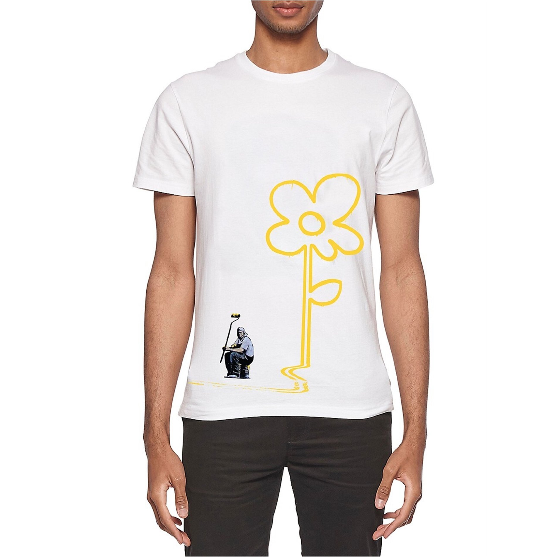 Elevenparis Mens Flower Art Graphic T-Shirt