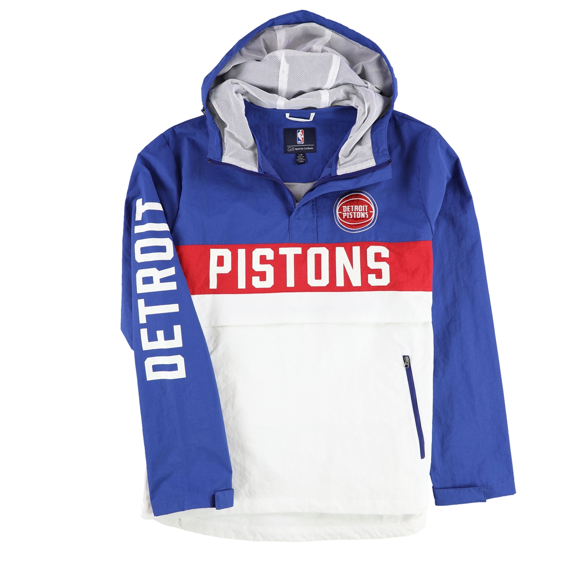 G-Iii Sports Mens Detriot Pistons Windbreaker Jacket