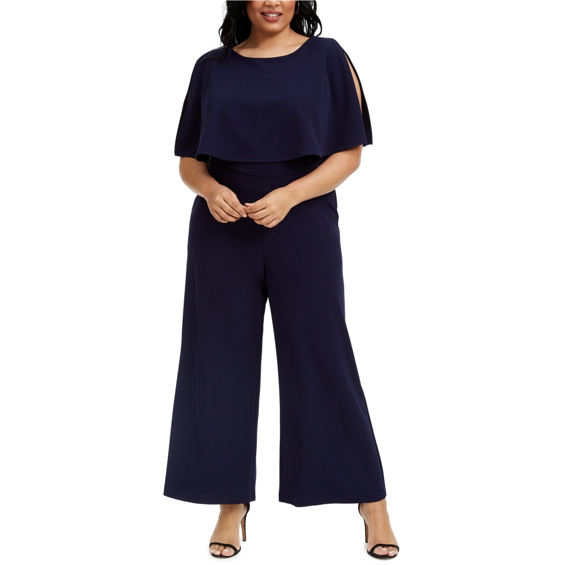 Connected Apparel Womens Solid Jumpsuit