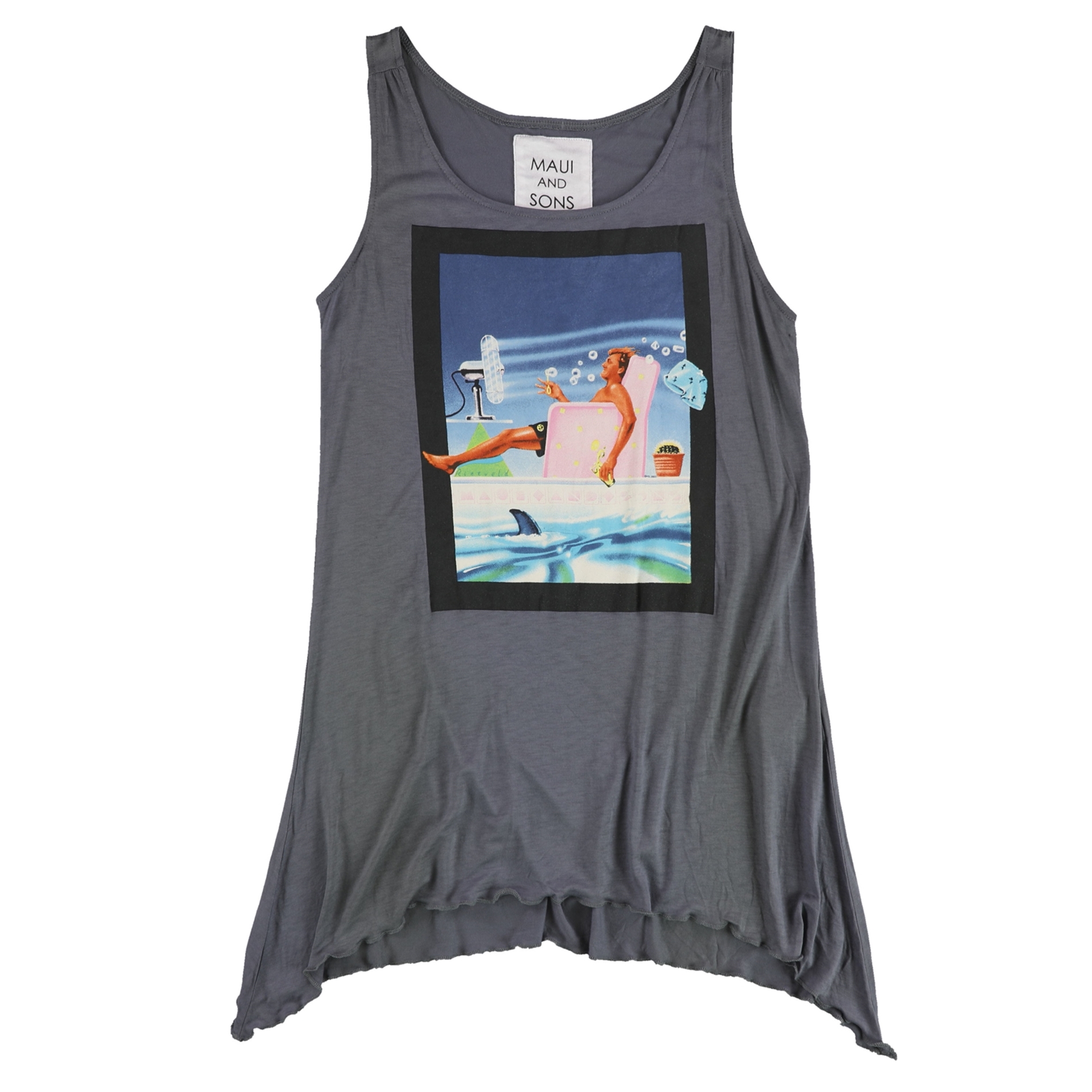 Maui and Sons Maui & Sons Womens Man And Fan Tank Top