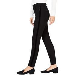 Maison Jules Womens Side-Stripe Skinny Fit Jeans