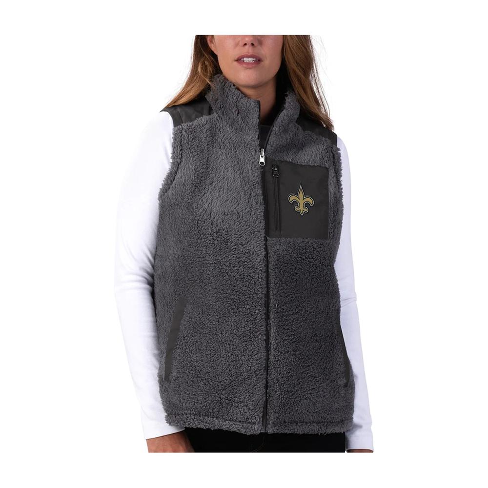 G-Iii Sports Womens Saints Reversible Outerwear Vest