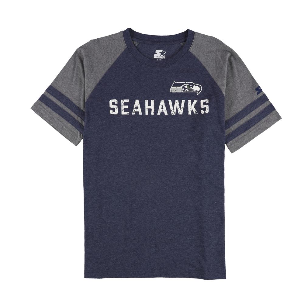 Starter Mens Seattle Seahawks Dual Tone Graphic T-Shirt