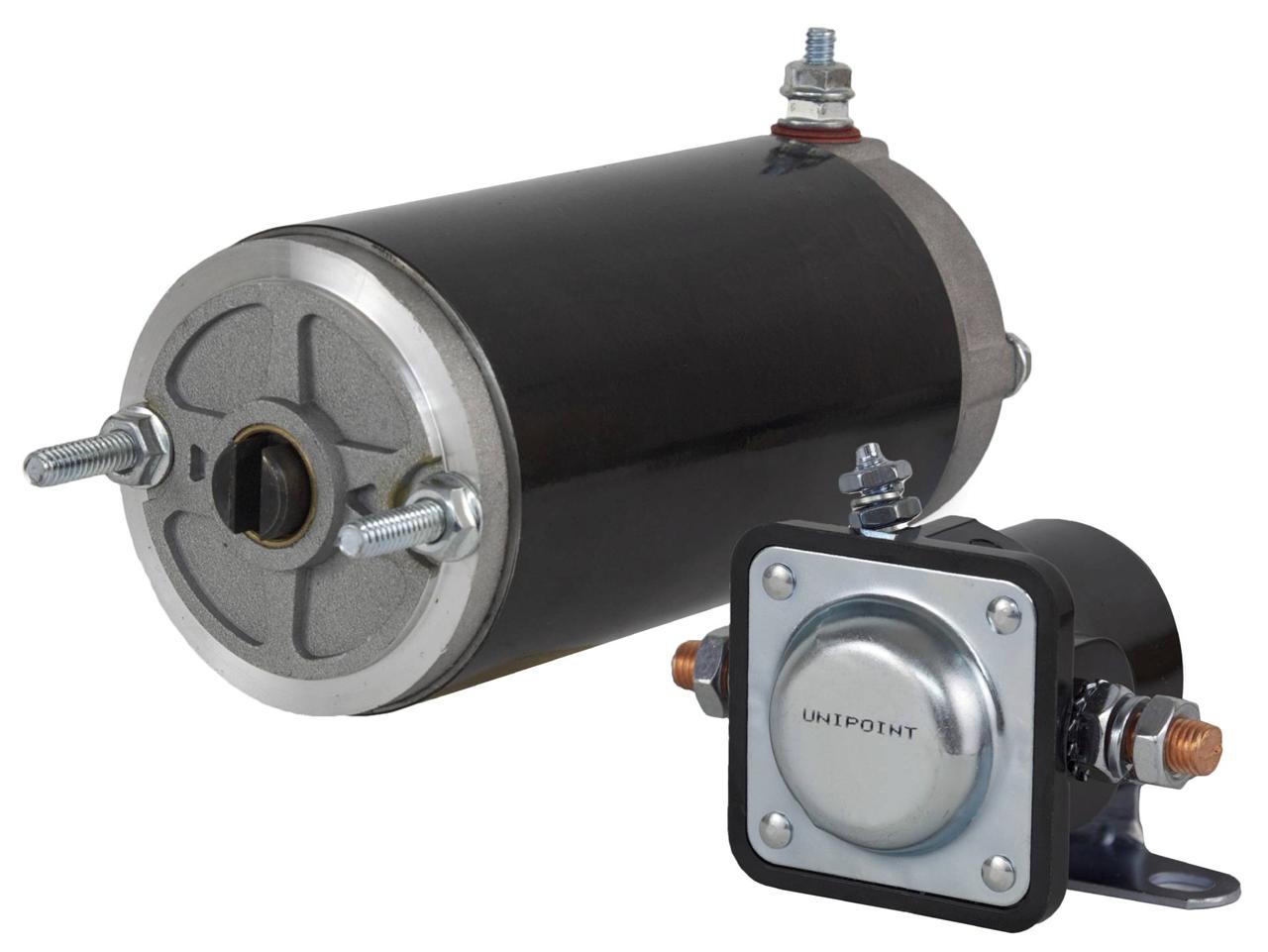RAREELECTRICAL NEW SNOW PLOW HIGH TORQUE ANGLE PUMP 3'' MOTOR AND SOLENOID COMPATIBLE WITH MEYER 3/16 WIDE SLOT replaces
