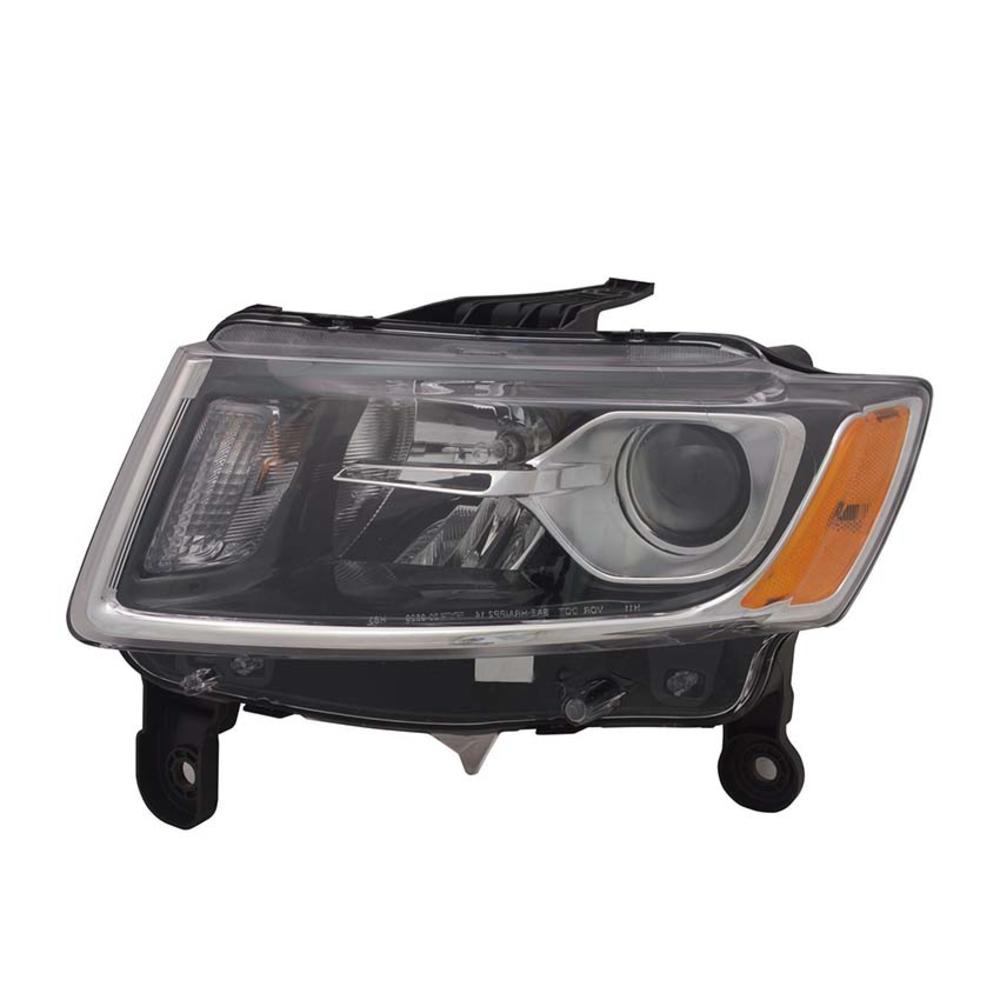 Rareelectrical NEW LEFT HEADLIGHT COMPATIBLE WITH JEEP GRAND CHEROKEE 3.0L 3.6L 2014-2016 68110997AF CH2502247
