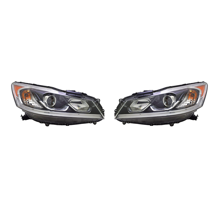 Rareelectrical NEW PAIR OF HEAD LIGHTS COMPATIBLE WITH HONDA ACCORD LX 2016-2017 HO2502168 33100-T2A-A61 33150T2AA61 33100T2AA61 HO2503168