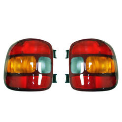 Rareelectrical NEW PAIR OF TAIL LIGHTS COMPATIBLE WITH GMC SIERRA 1500 STEPSIDE 1999-03 15224277 19169012 15224276 19169013 GM2801136 GM2800136