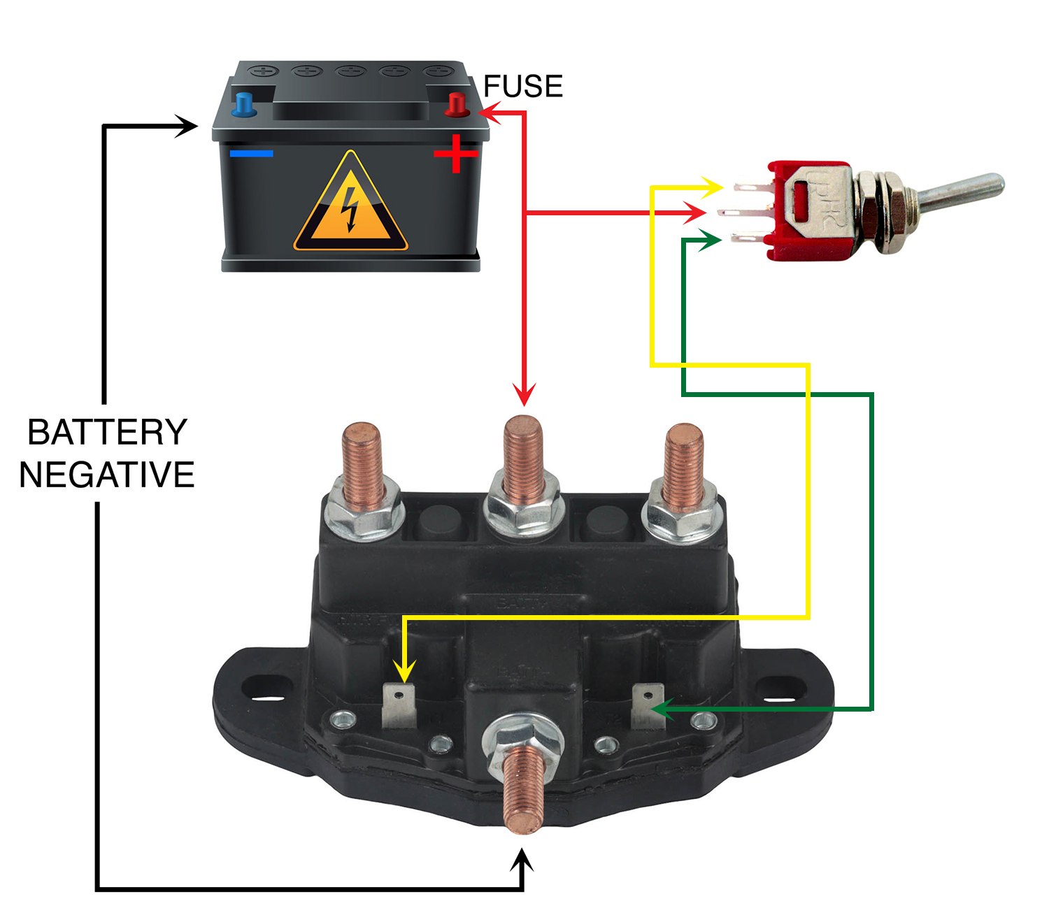 Rareelectrical New Relay Winch Motor Reversing Solenoid