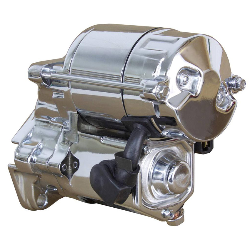 Rareelectrical NEW 1.2KW CHROME STARTER COMPATIBLE WITH HARLEY DAVIDSON FLHR FLHRCI FLHRI 128000-8220