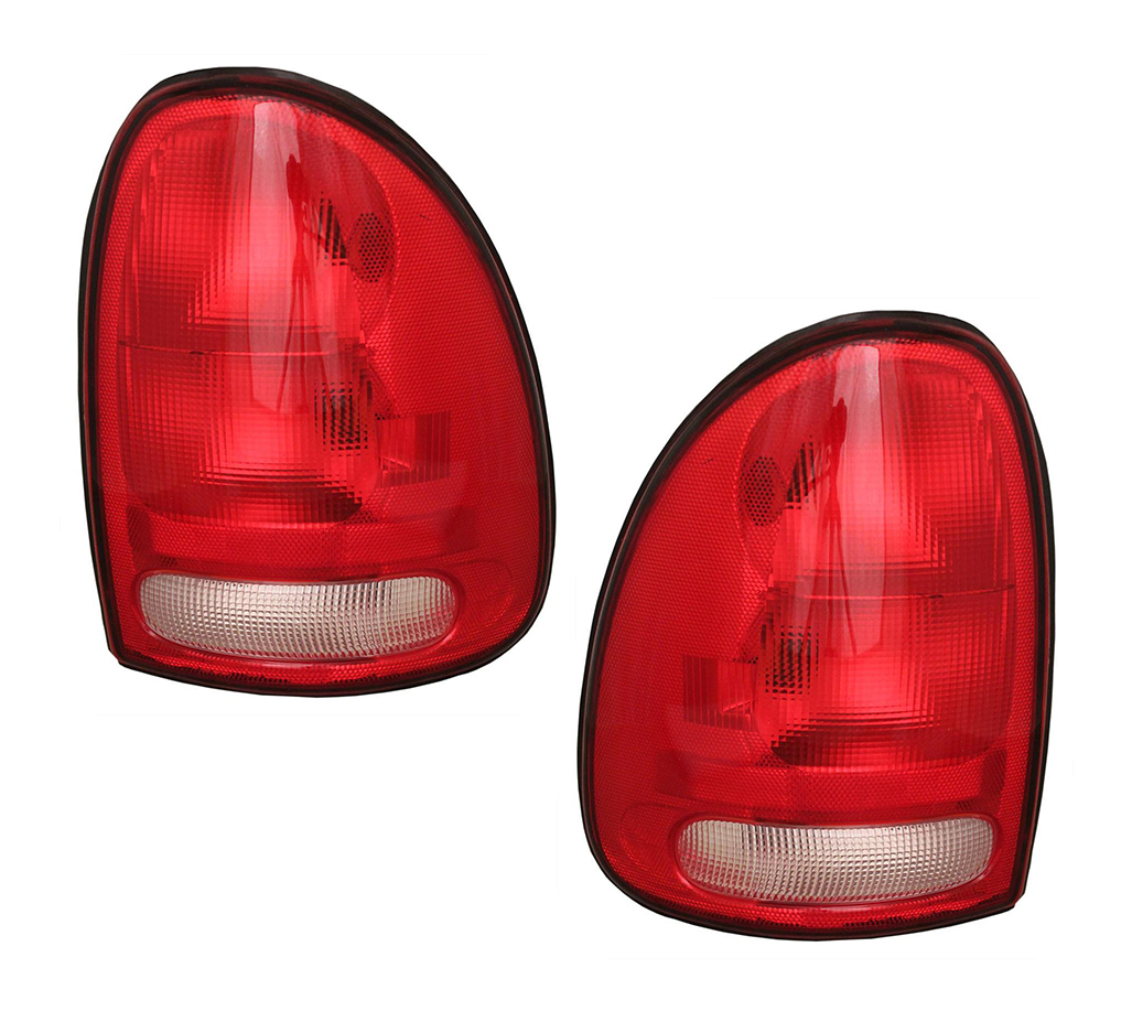 Rareelectrical NEW TAIL LIGHT PAIR COMPATIBLE WITH DODGE CARAVAN 1996-2000 DURANGO 98-03 CH2800125 4576245 CH2801125 4576244