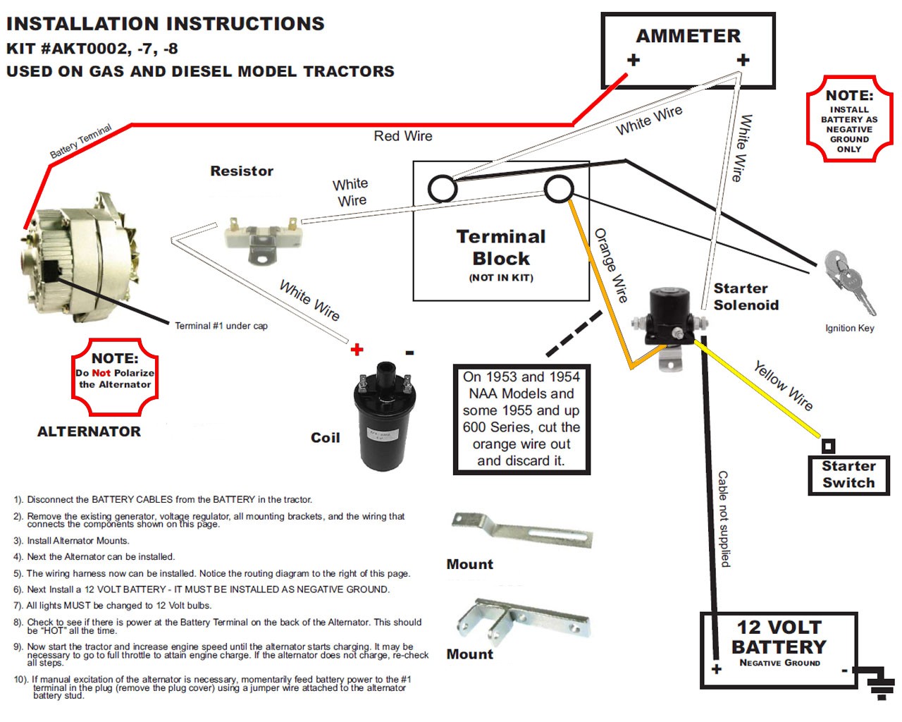 Rareelectrical NEW ALTERNATOR CONVERSION KIT COMPATIBLE WITH ...