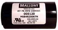 Allister Garage Door Openers Capacitor 67 76 Mfd 005120