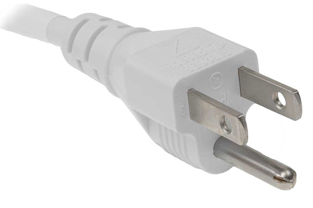 OMNIHIL (8FT) AC Power Cord for LD Systems Roadbuddy 10 LDRBUD10HS - White