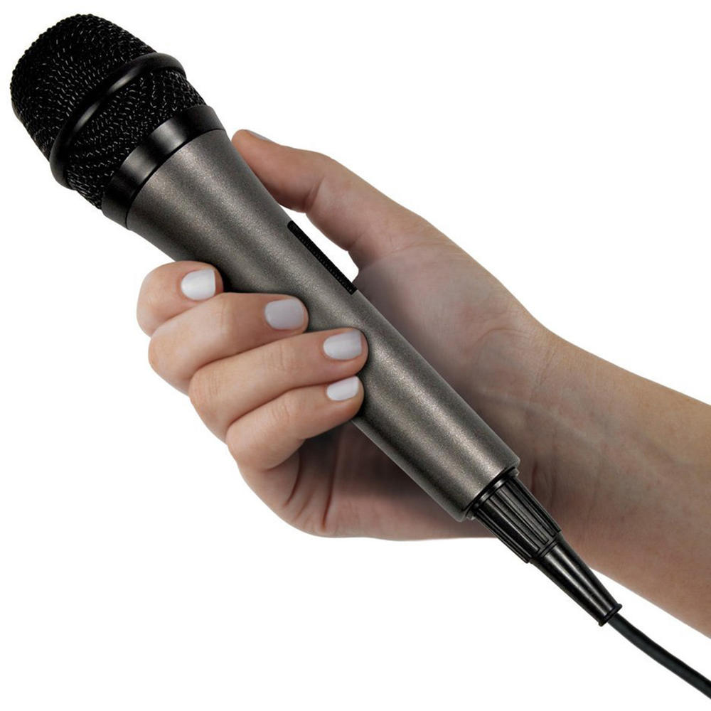 Singing Machine SMM-205 Handheld Wired Portable 10ft Cord Karaoke Microphone