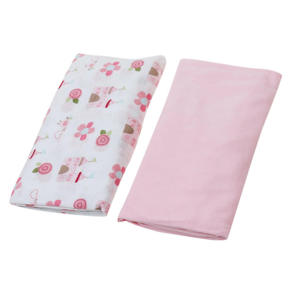 Altatac 2-Pack Fitted 100% Soft Cotton Baby Boy Girl Crib Pack N Play Sheets Set 24"x38"