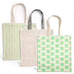 Altatac 3 Pack Reusable Organic Cotton Tote Style Grocery All Purpose Bags