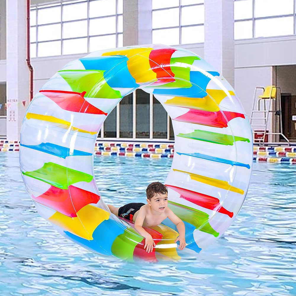 Altatac Inflatable Water Wheel Pool Float, 40" Colorful Roller Float for Kids Pool Toys