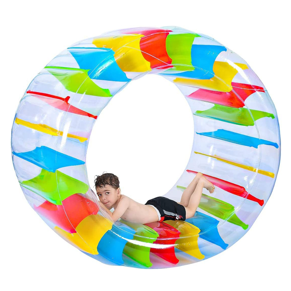 Altatac Inflatable Water Wheel Pool Float, 40" Colorful Roller Float for Kids Pool Toys