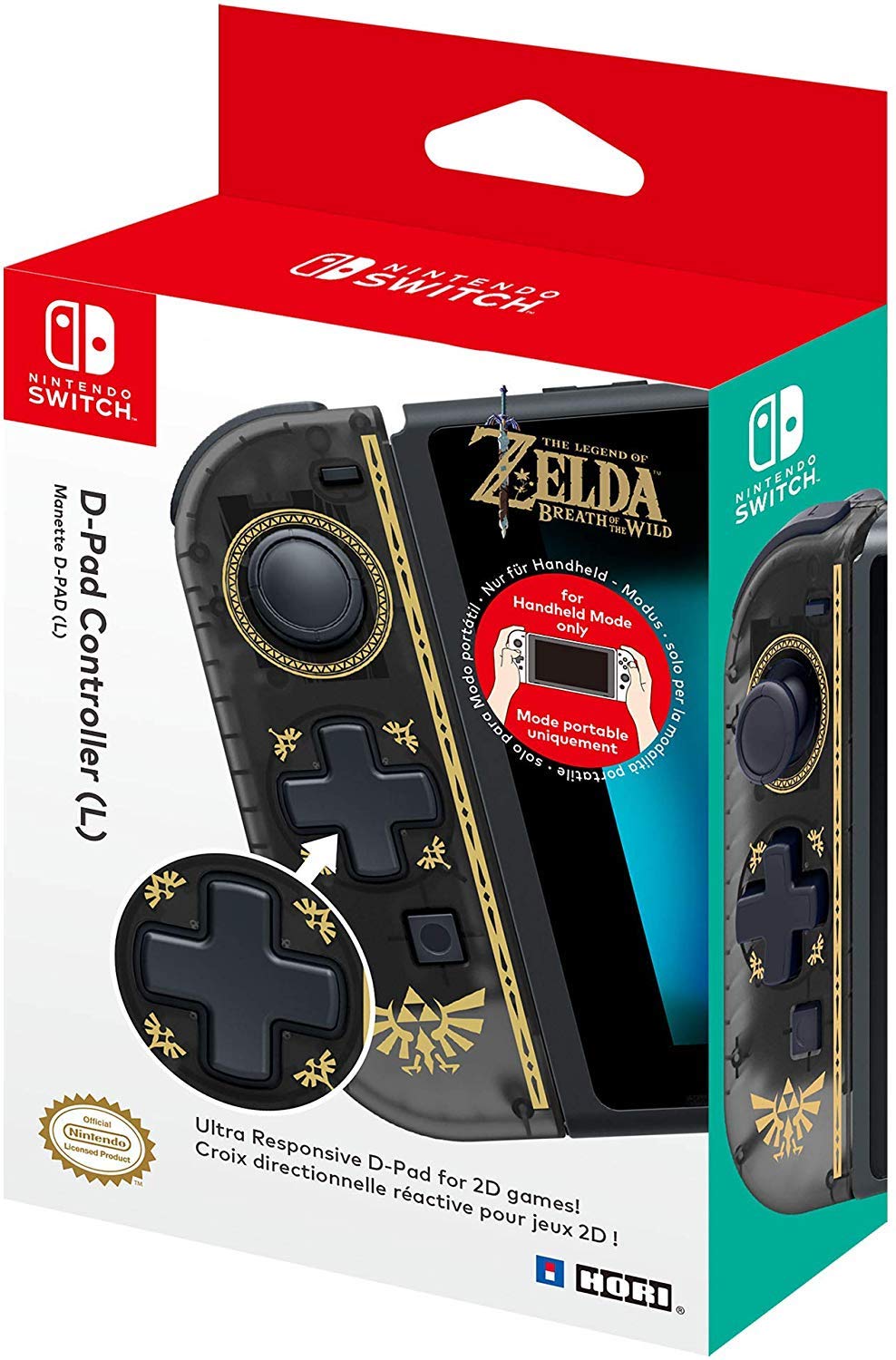 Hori Official OEM Nintendo Switch D-pad Joy-Con Left Zelda Handheld Controller
