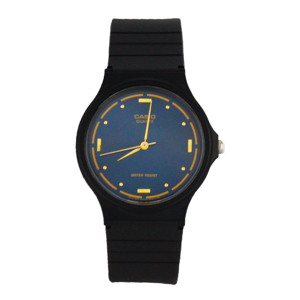 Casio Men's MQ-76-2AUL Black Resin Quartz Watch with Blue Dial