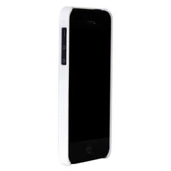 Oker Hard Rubberized Case/Belt Holster For iPhone 5/5s - White