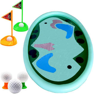 MeiGuiSha 62 in Inflatable Pool Golf Game with 10 Balls, 2 Holes, and 2