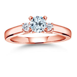 Gem Stone King 0 87 Ct Round Sky Blue Topaz White Topaz 18k Rose Gold Plated Silver Ring Gem Stone King 0 87 Ct Round Sky Blue Topaz White Topaz 18k Rose Gold Plated Silver Ring