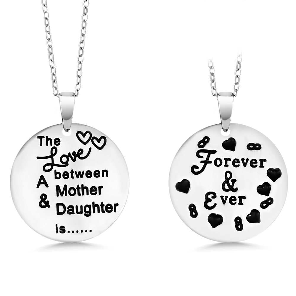 Gem Stone King The Love Between a Mother and Daughter is…Forever and Ever Necklace