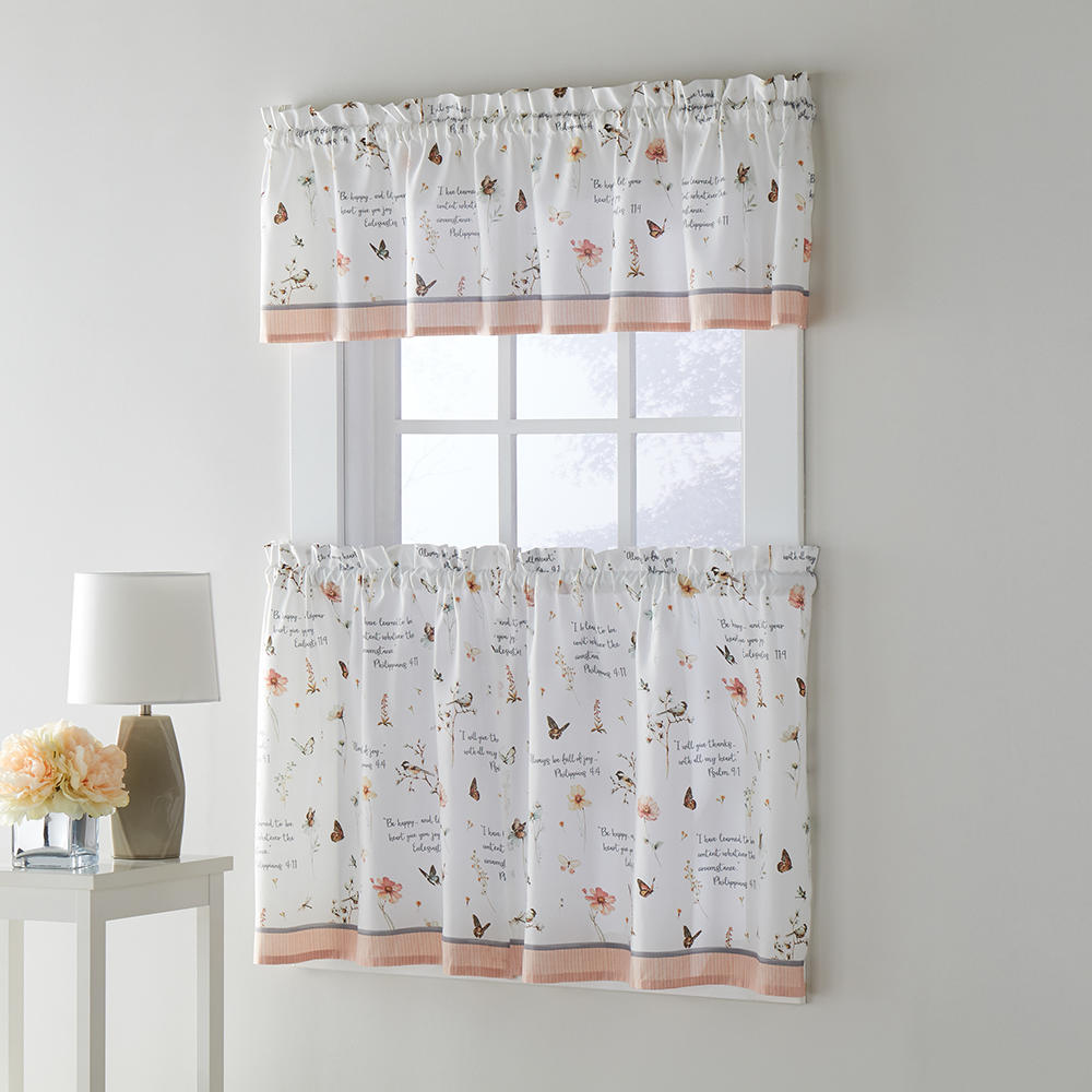 SKL Home Country Weekend Naturalist Look Window Valance - 58 X 13". Blush