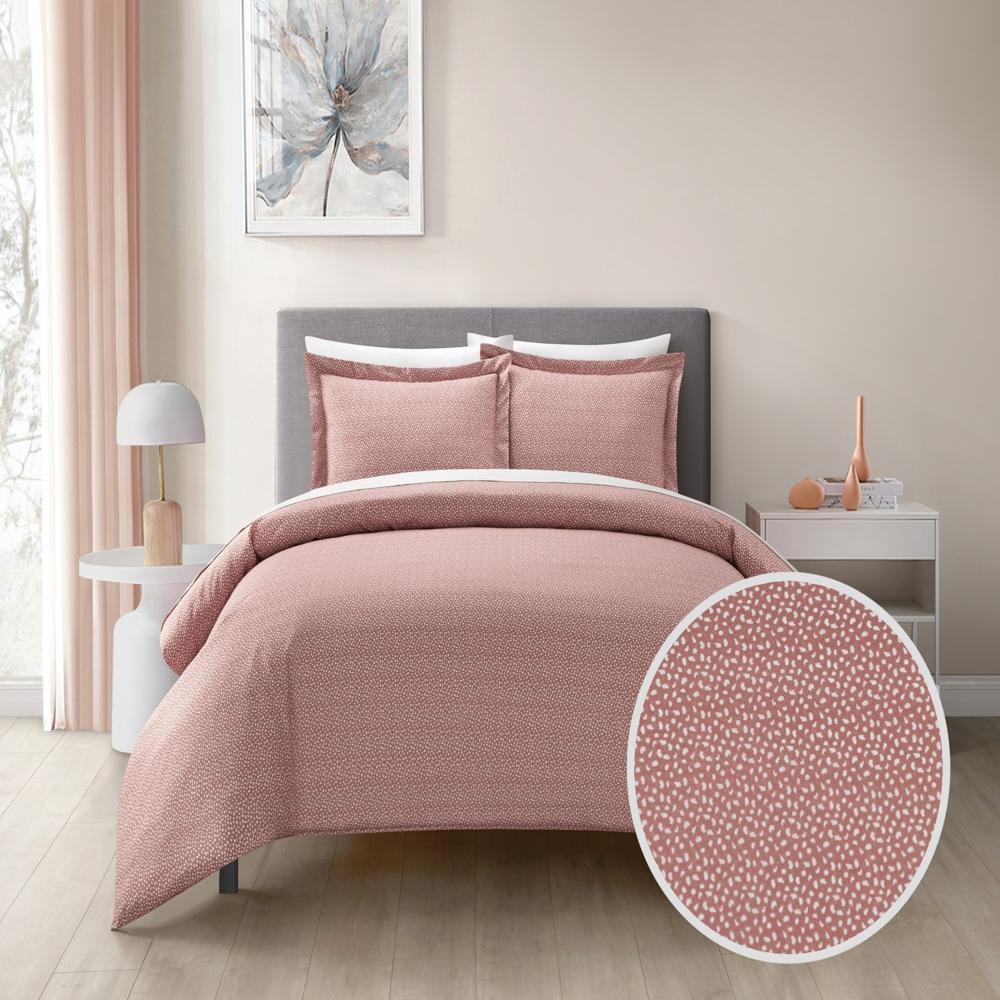 Chic Home Tyson Duvet Cover Bedding - Pillow Sham Included - Twin 68x90", Blush