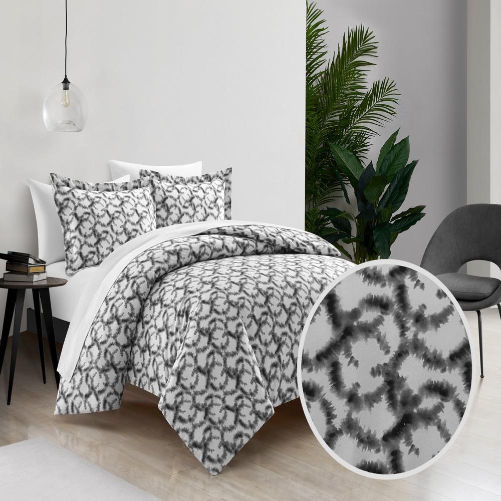 Chic Home Chrisley Duvet Cover Bedding - Pillow Sham - Twin 68x90", Grey