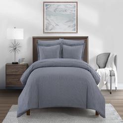 Chic Home Laurel Duvet Cover Bedding - Pillow Sham Included - Twin 68x90", Navy