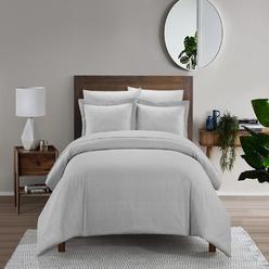 Chic Home Laurel Duvet Cover Bedding - Pillow Sham Included - Twin 68x90", Grey
