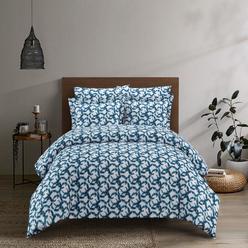 Chic Home Chrisley Duvet Cover Bedding - Pillow Sham - Twin 68x90", Navy