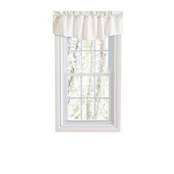 Ellis Curtain Ellis Classic Tailored Design in a Perma Press Fabric 3" Rod Pocket Lined Tapered Valance 42"x18" Natural