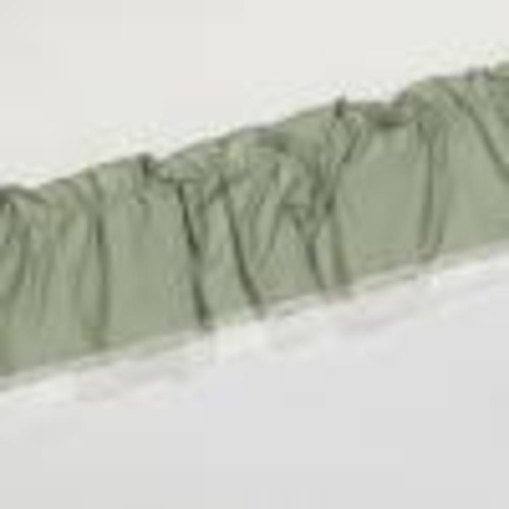 Ellis Curtain Madelyn Ruflled Victorian 1.5" Rod Pocket Swag for Windows Lace Edge 82" x 38" Sage