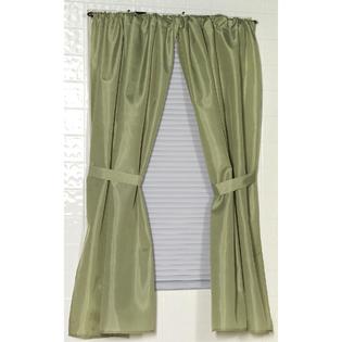 Carnation Home Polyester Fabric Window Curtain In Sage