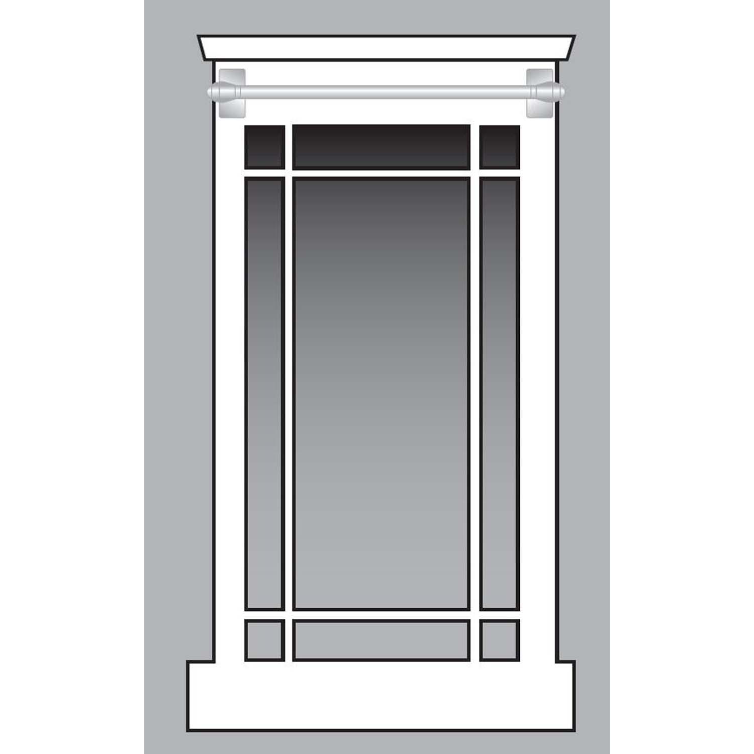 Versailles 1 2 Diameter Magnetic Curtain Rod Set 15 28 Pewter